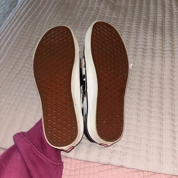 Vans Black and White Animal Print Shoes - Picture 3 of 4